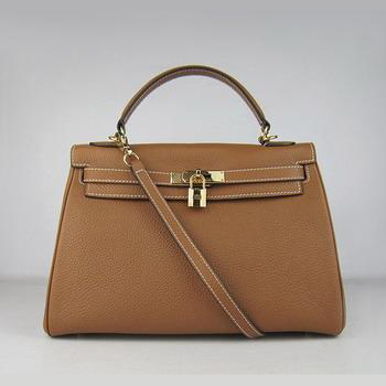 HKL32OLCG008 Hermes Kelly Borse 32CM caffﾨﾨ chiaro (oro)